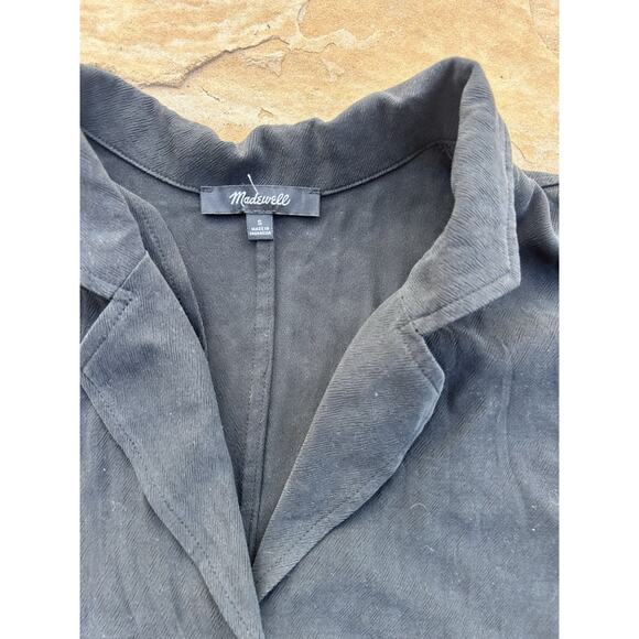 MADEWELL Button Up Resort Shirt S Lusterweave True Black S/S - Picture 4 of 5